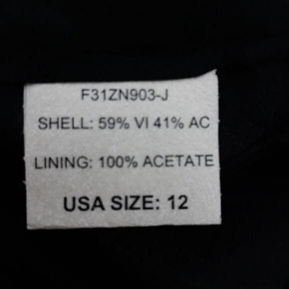 Vtg 80's Nicola Blue Striped Boyfriend Single Breasted Button Down Blazer Sz 12 - Picture 12 of 14